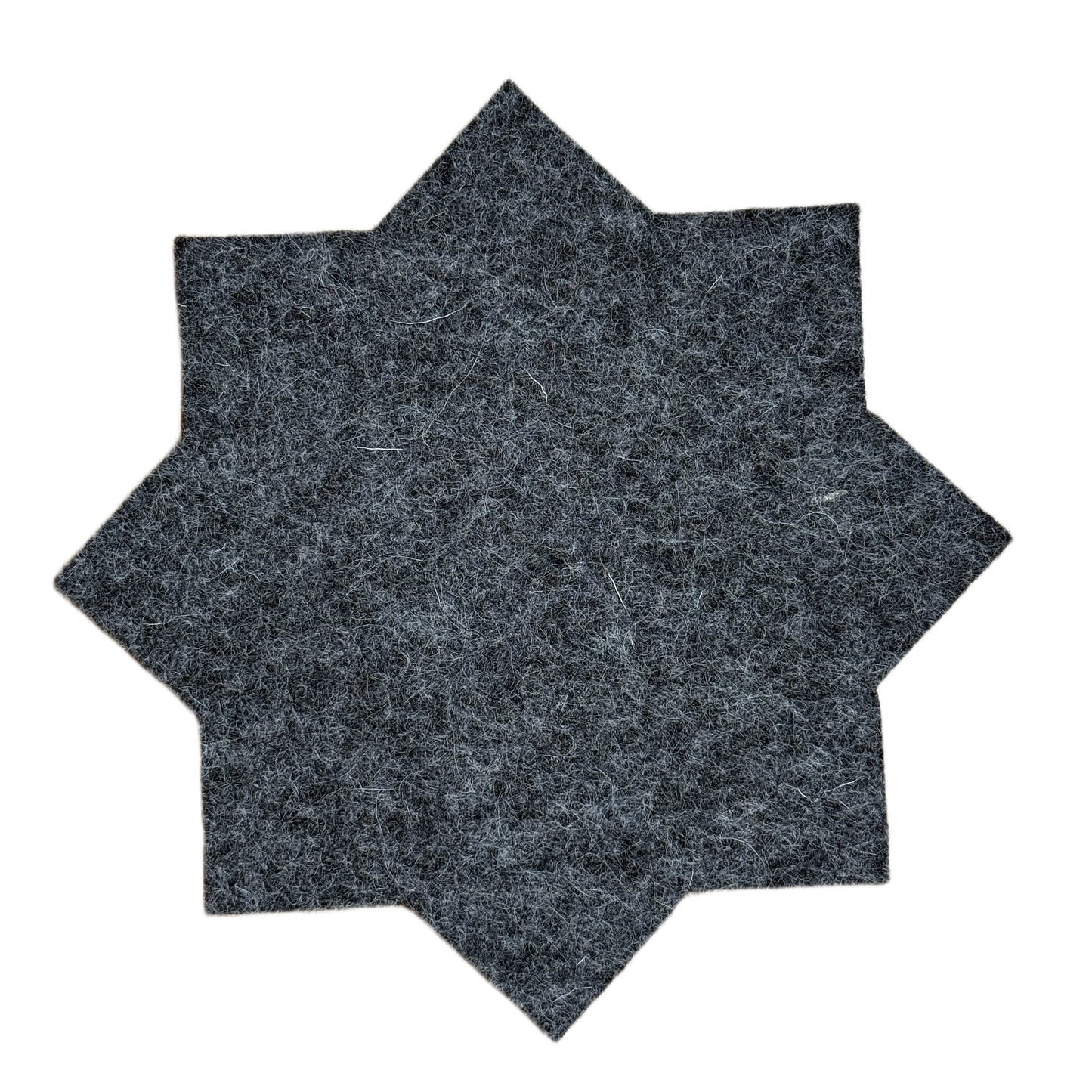 8-Point Star Wool Coaster – 100% Natural Wool