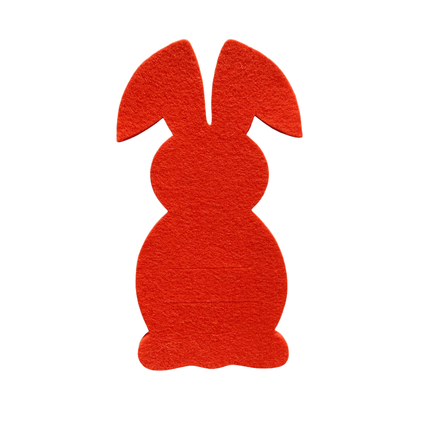 Easter bunny cutlery holder made from 100% natural wool – front view