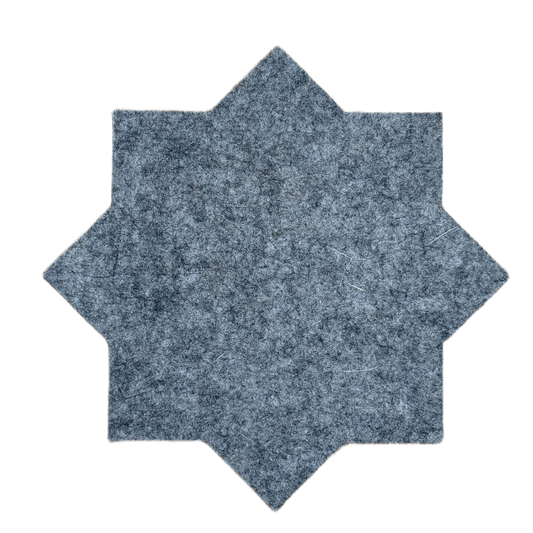 8-Point Star Wool Coaster – 100% Natural Wool